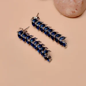 Party Wear Blue Earrings